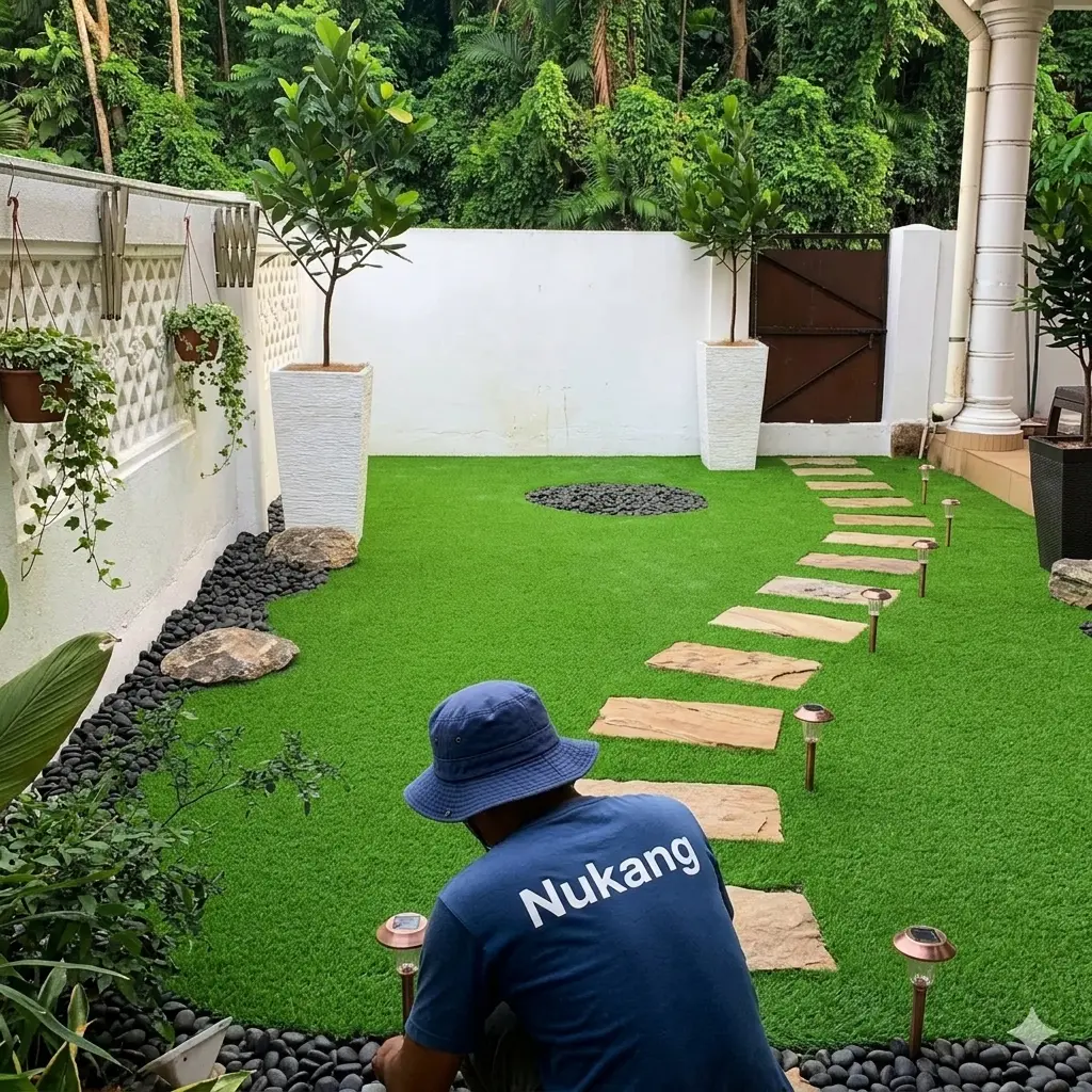 Design dan Pengerjaan Rumput Sintetis